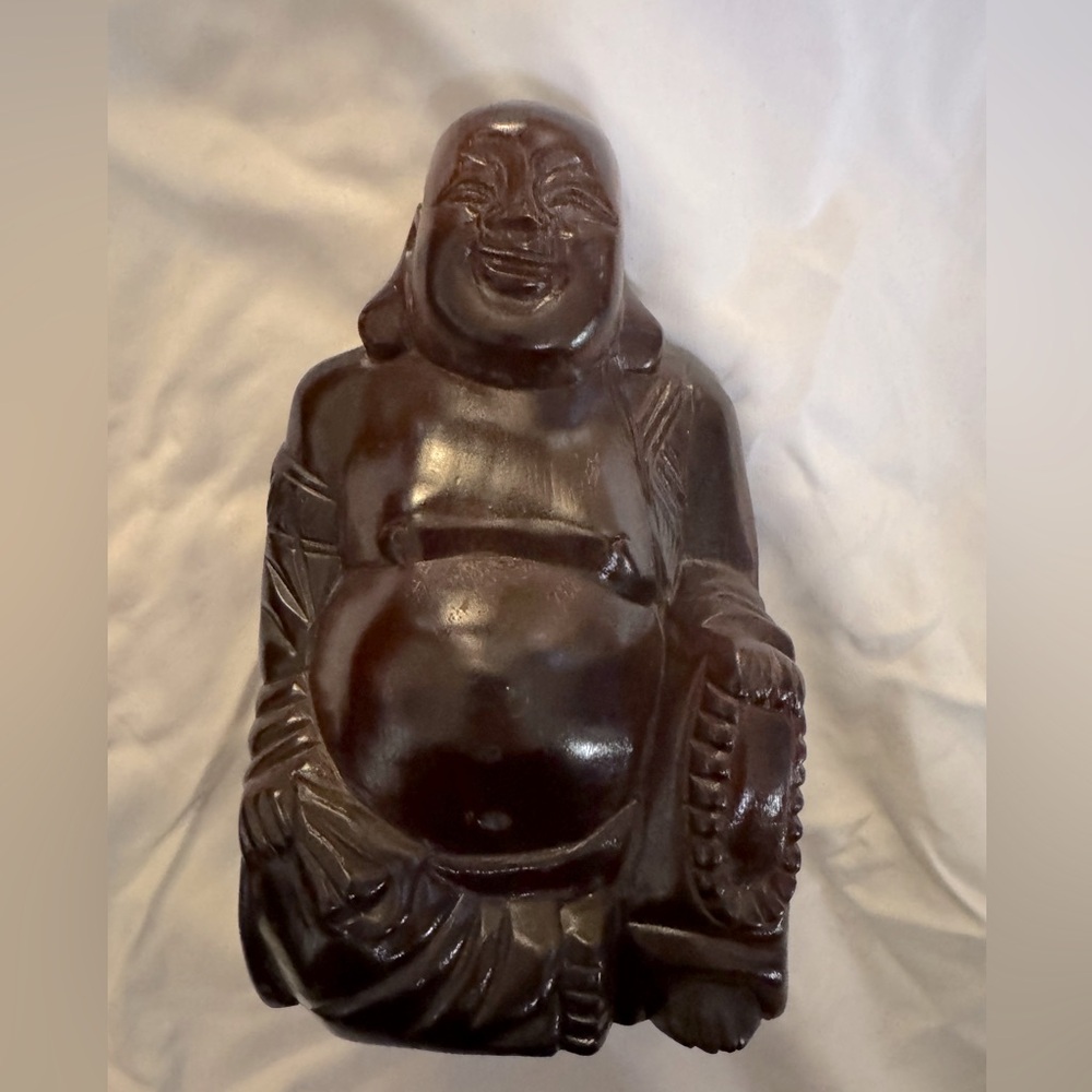laughing Buddha -solid wood